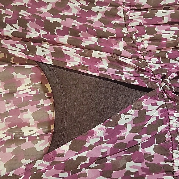 AB STUDIO BLOUSE BUILT IN TANK TOP SIZE SMALL - Picture 2 of 10